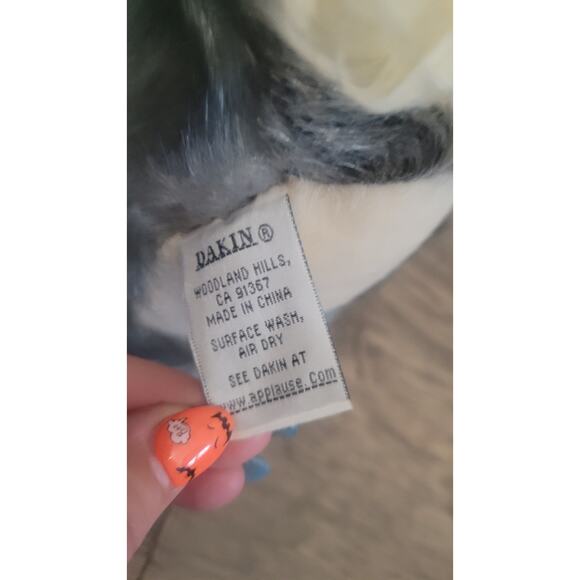 Dakin Real Bunny Gray Plush Rabbit 18” with Bow NWT Lifelike Animal Applause... - Picture 6 of 9